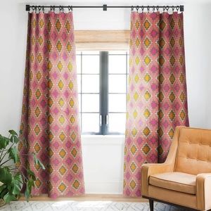 1-piece Blackout Tangerine Kilim Curtain Panel - 96 Inches x 50 Inches